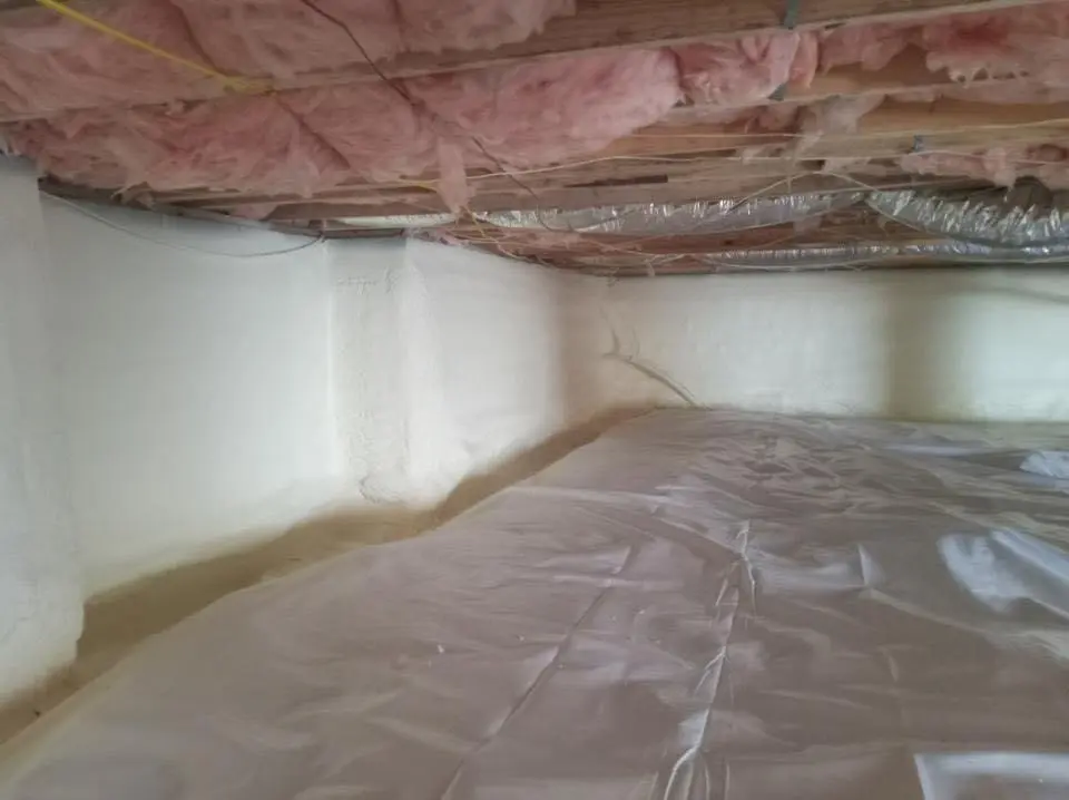 Crawl space encapsulation with closed-cell spray foam for Metal Roof Coating in Farmingdale